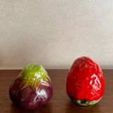 Salt and pepper eggplant strawberry