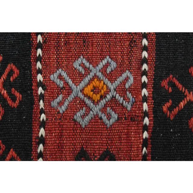 1970s Turkish Oushak Handmade Wool Cotton Red Runner Rug 65x229