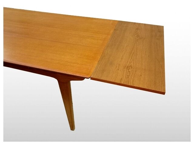 Table de salle à manger vintage scandinave teck 1960