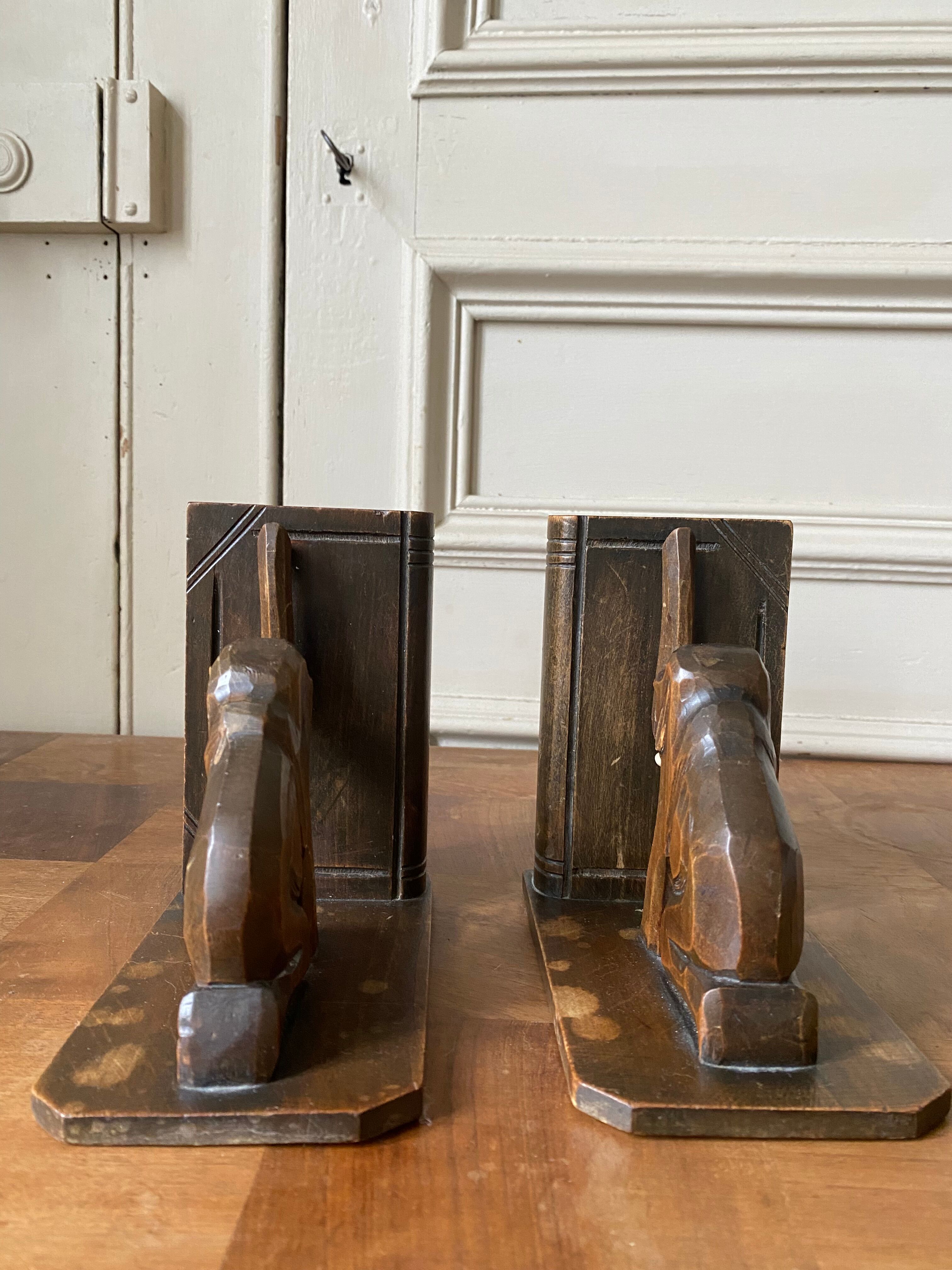 Serres livres en bois modèle éléphants