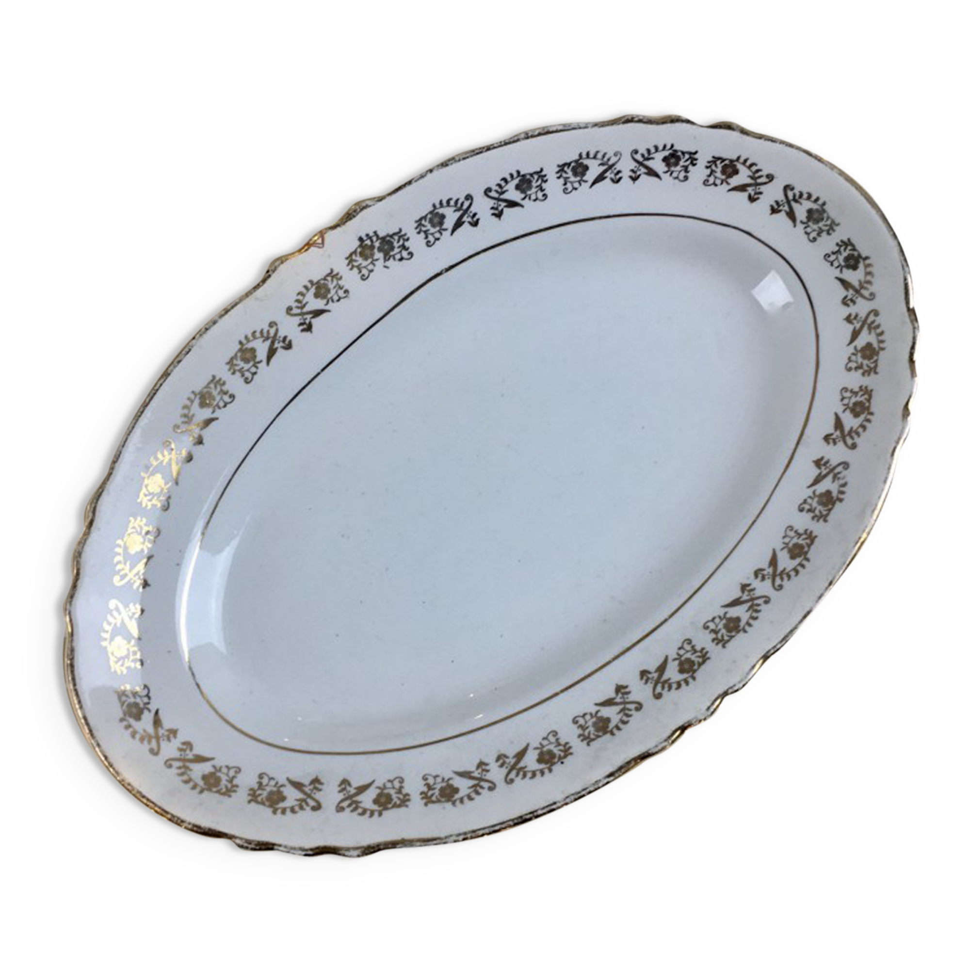 Old Moulin des Loups earthenware dish