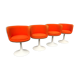 Fiberglass swivel dining chair by TopForm 1970s Netherlands, set of 4