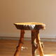 Brutalist side table in oak, 1950s-60s.
