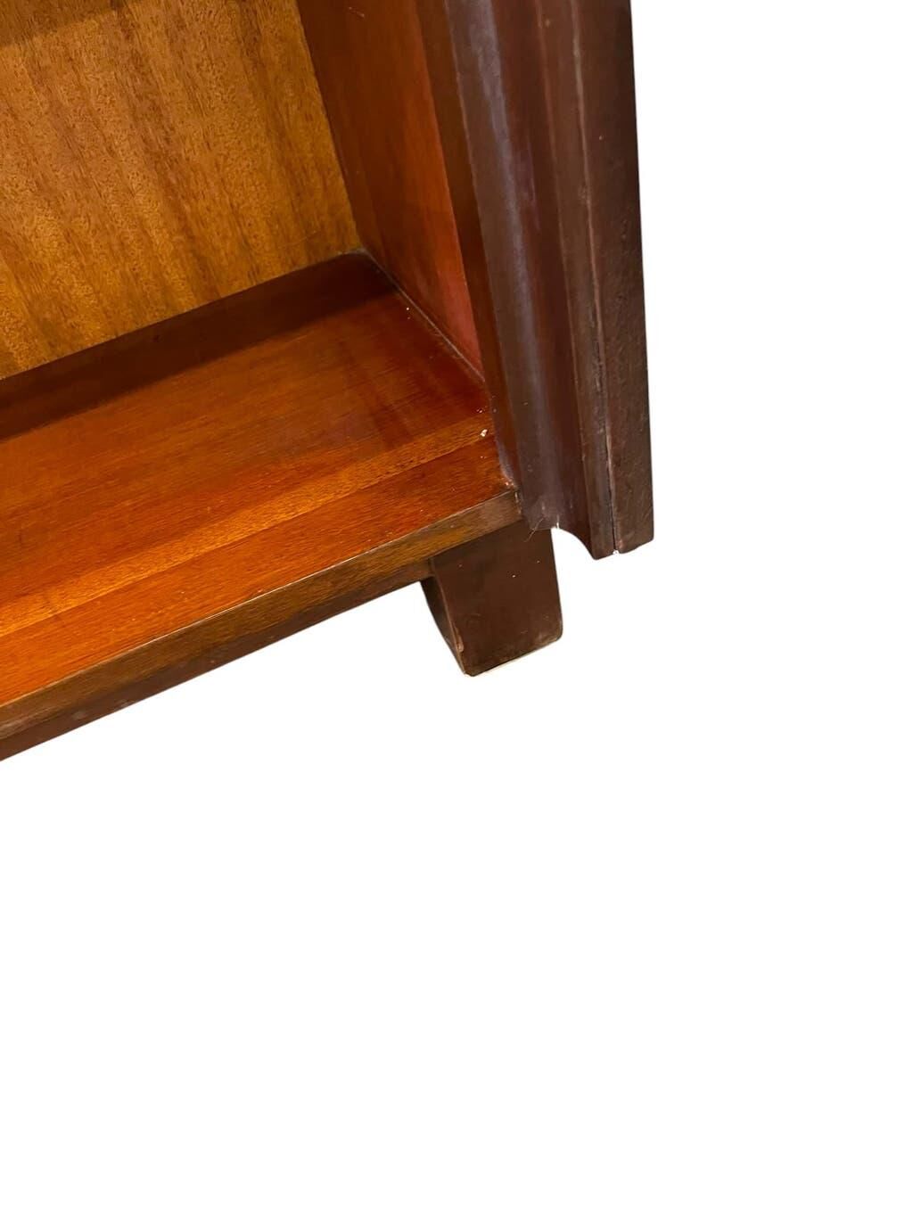 Vintage wooden shallow shelf/display case/bookcase