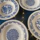 6 hollow plates with floral patterns