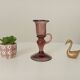 Vintage 70's hand candle holder Biot glassware