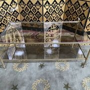 Coffee table 1970 gold metal