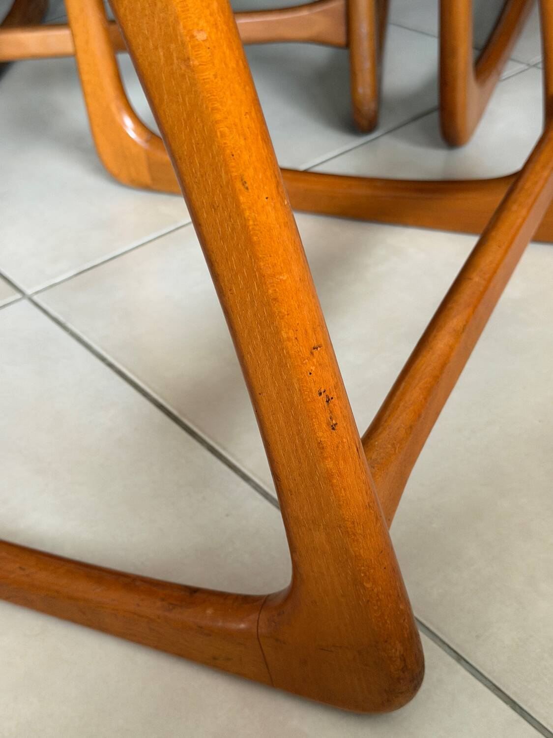 Set of 6 vintage Baumann sled chairs