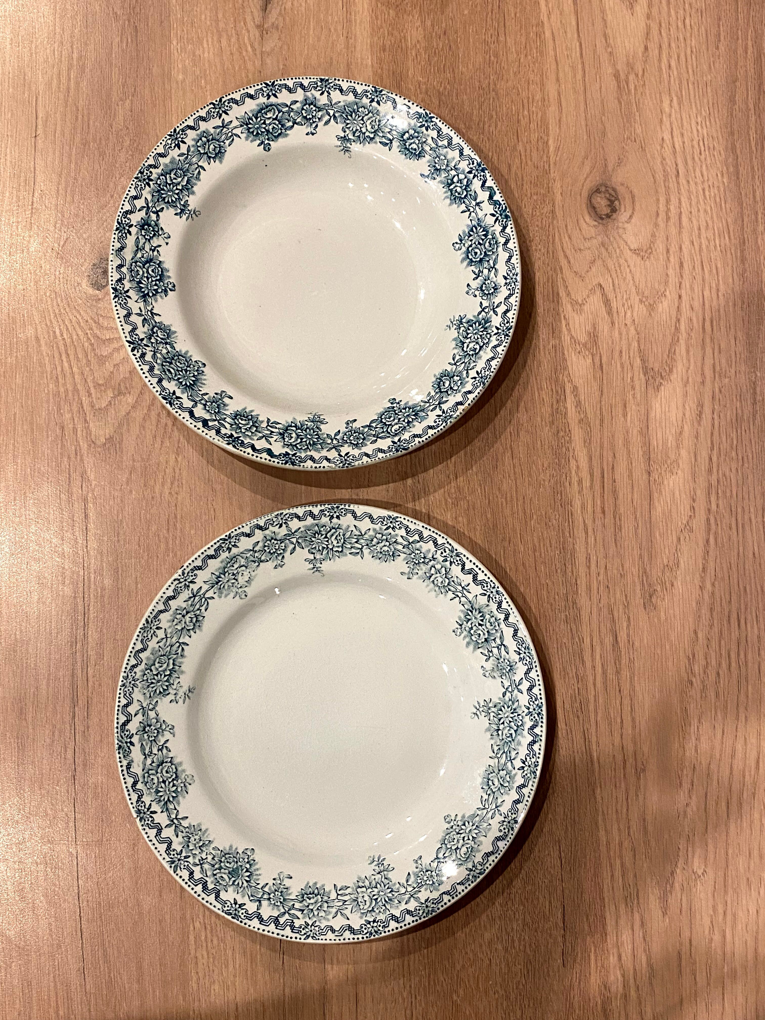Paire d'assiettes Saint Amand collection Argenton
