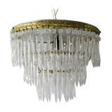 Brass ceiling, 3 rows of stamps and mirror, art deco