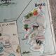 Vintage school map mdi FRANCE Corsica Massif Central