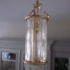 tailled crystal and brass hanging