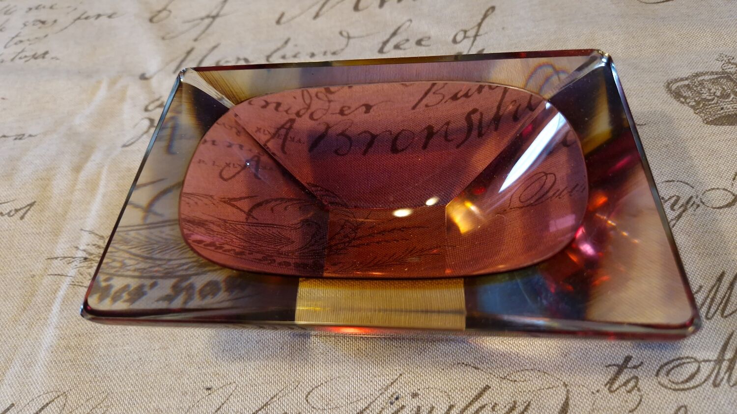 Sommerso pocket tray from Murano