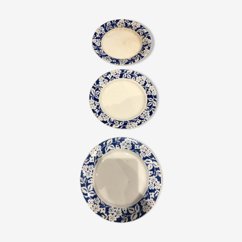 Lot de 3 assiettes digoin