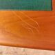 Desk, green leather top