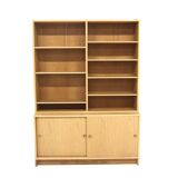 Scandinavian oak library "Öresund", Børge Mogensen, Sweden, 1960