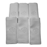 6 Napkins early 20th century AC monogram
