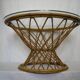 diabolo rattan coffee table from the 50s