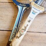 Pair of old tennis racket