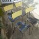 4 Formica chairs and chrome legs