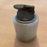 Lighter, pot, ashtray and egg set onyx 70s