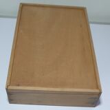Wooden box with sliding lid