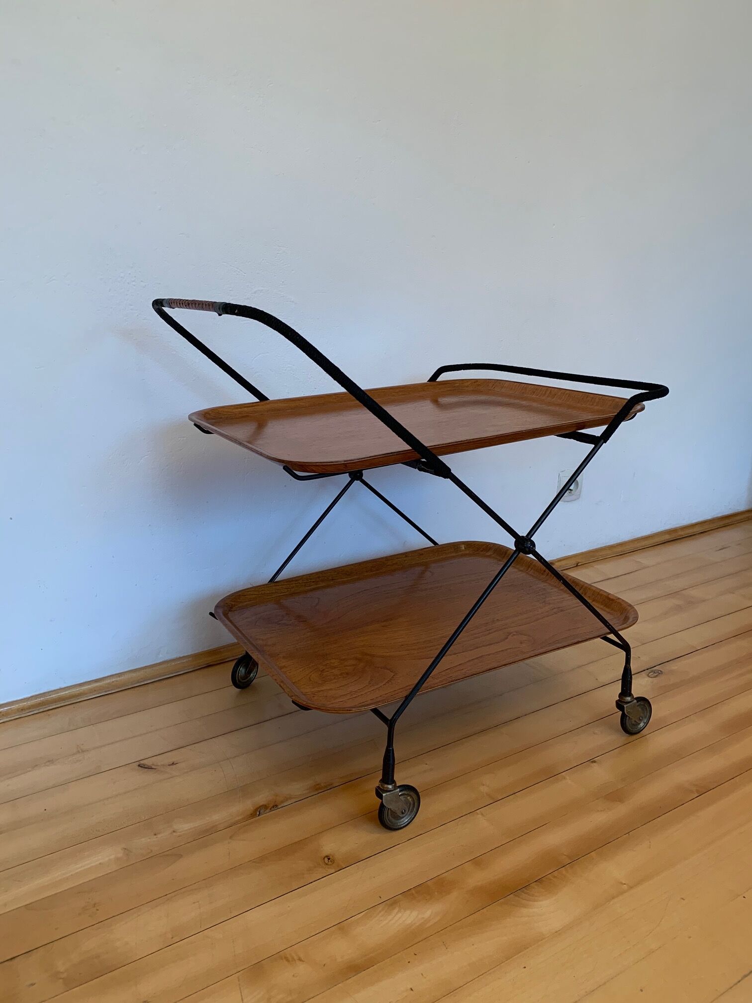 A bar trolley designed by Paul Nagel, JIE Gantofta, Sweden, 1950s