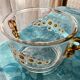 Vintage Walther punch bowl set + 6 floral cups - 1970s
