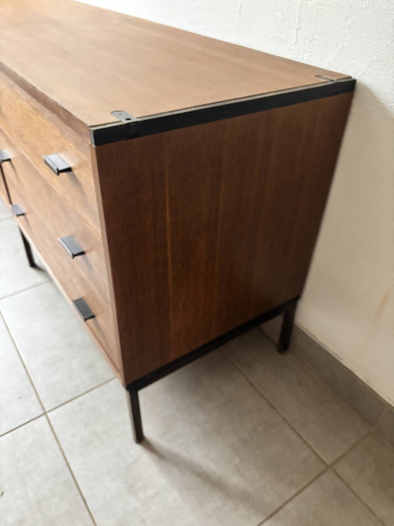 Vintage Scandinavian teak sideboard – 6 drawers – 1960s