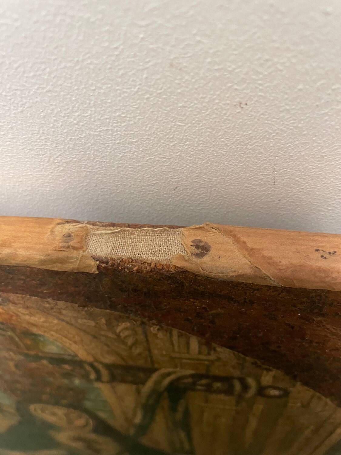 Ancient painting Pieta or Virgin of the Angustias of Granada 17th century