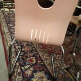 4 chaises rose
