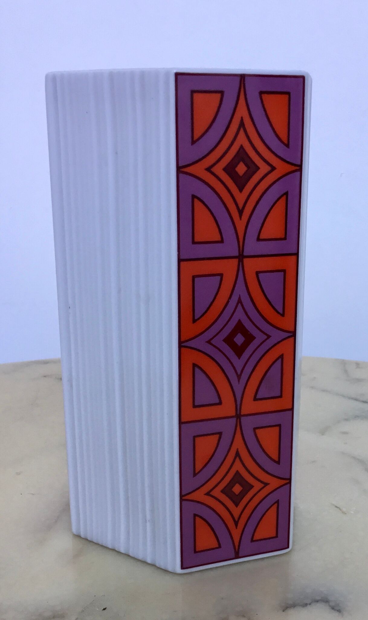 Porcelain vase with psychedelic decoration Arzberg Germany - 1960