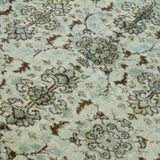 Handmade distressed oriental 1980s 190 cm x 300 cm blue rug