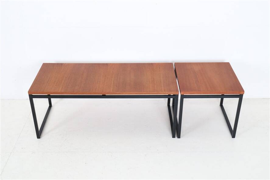 Rare Rego / Günter Renkel “Twen” teak coffee table / mid-century modern design / 1950s / 1960s modernism
