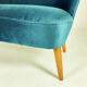 Mid-century velvet "cocktail" sofa, 1960