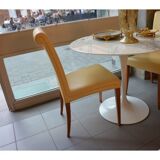 Poltrona Frau Vittoria chairs in yellow leather