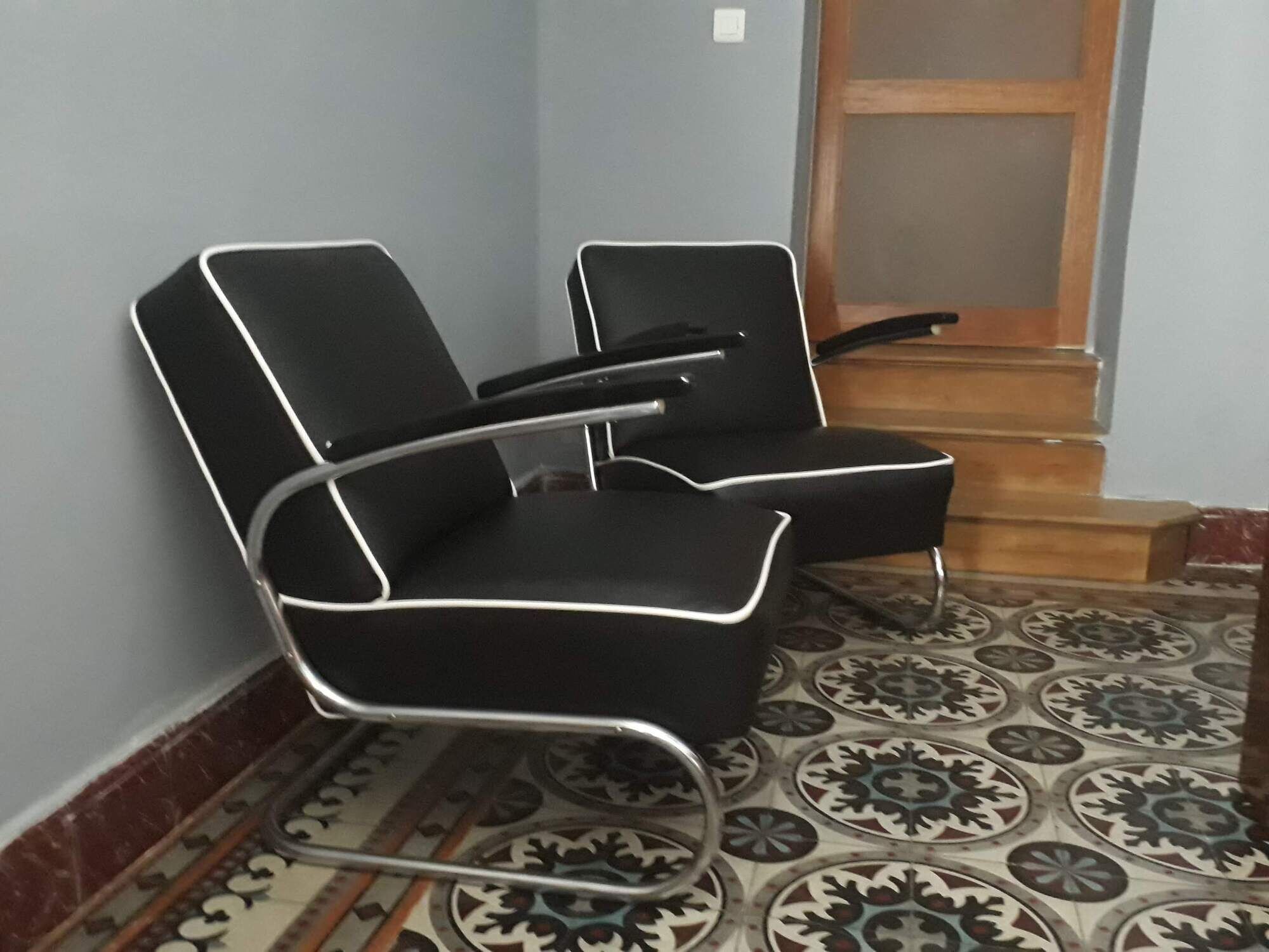 Pair of Bauhaus armchairs by Slezàk, K29 model, Gispen-Thonet 1932 design