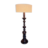 "Colonial" floor lamp in solid wood - 1960.