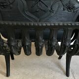 Cast iron fireplace cradle log holder