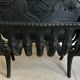 Cast iron fireplace cradle log holder
