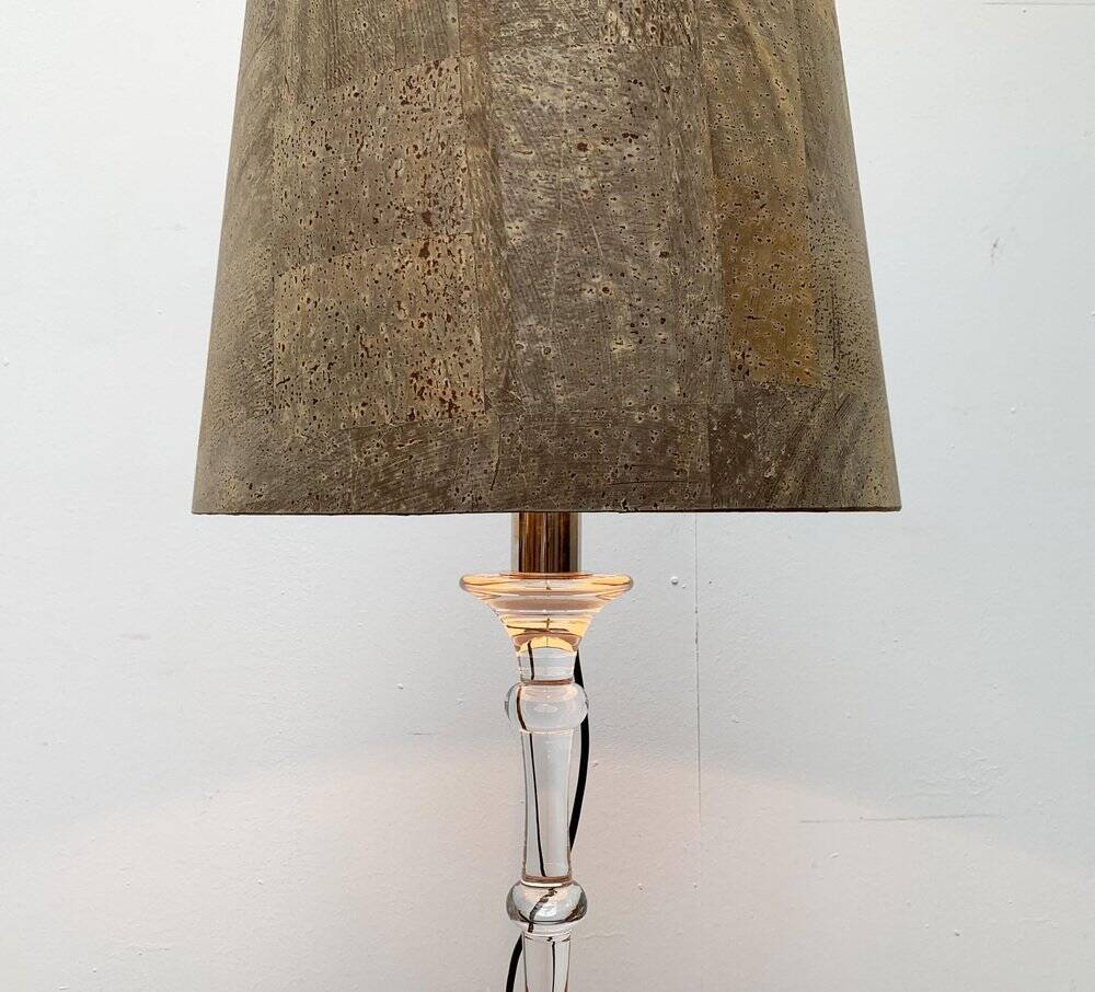 Mid-century German Tiffany glass table lamp by Ingo Maurer, 1960s.