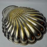 Vide poche coquillage, laiton, plaqué argent, Espagne, 1970