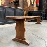 Large solid elm farmhouse bench