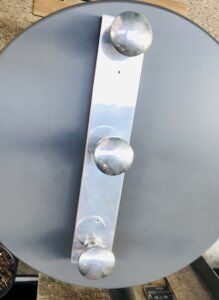 Vintage chrome metal wall hook