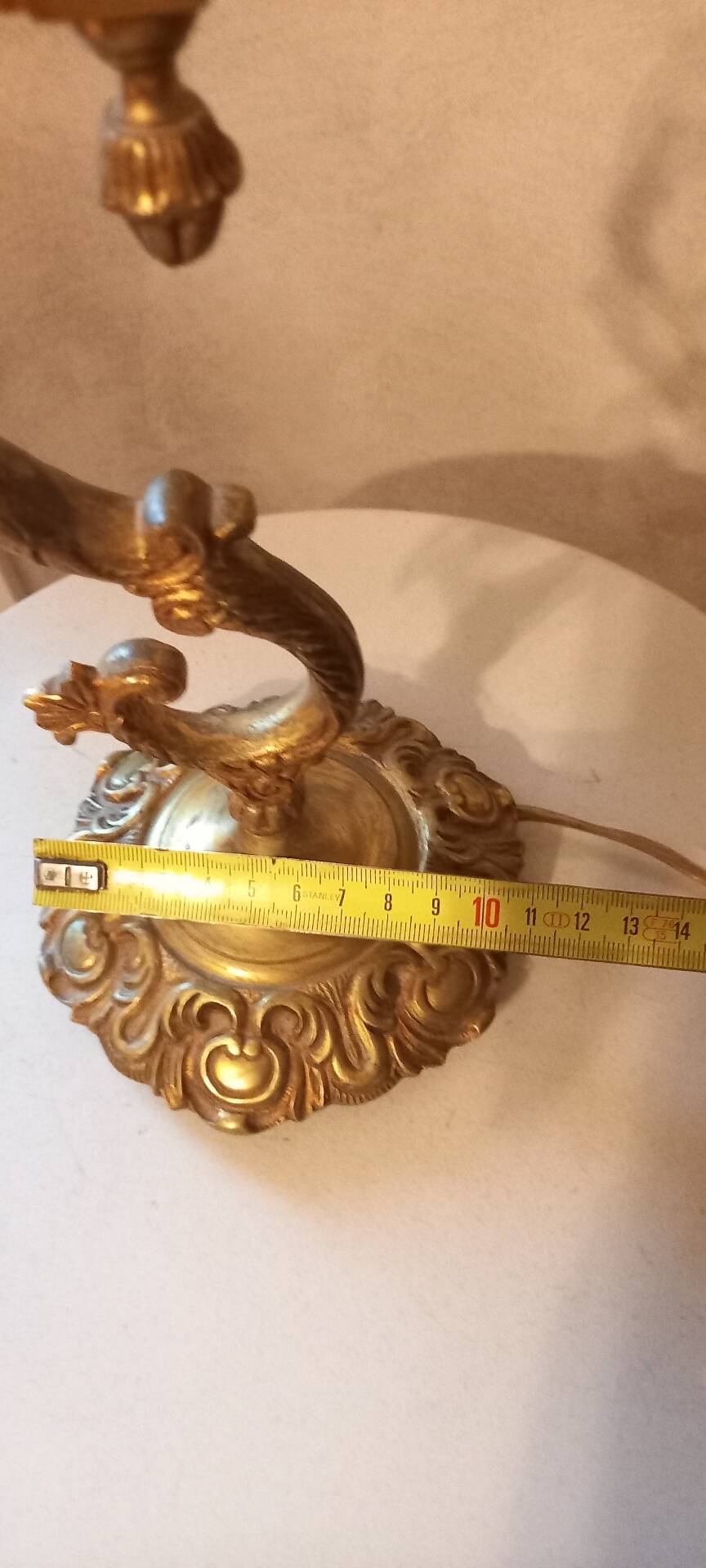 Pied de lampe en bronze