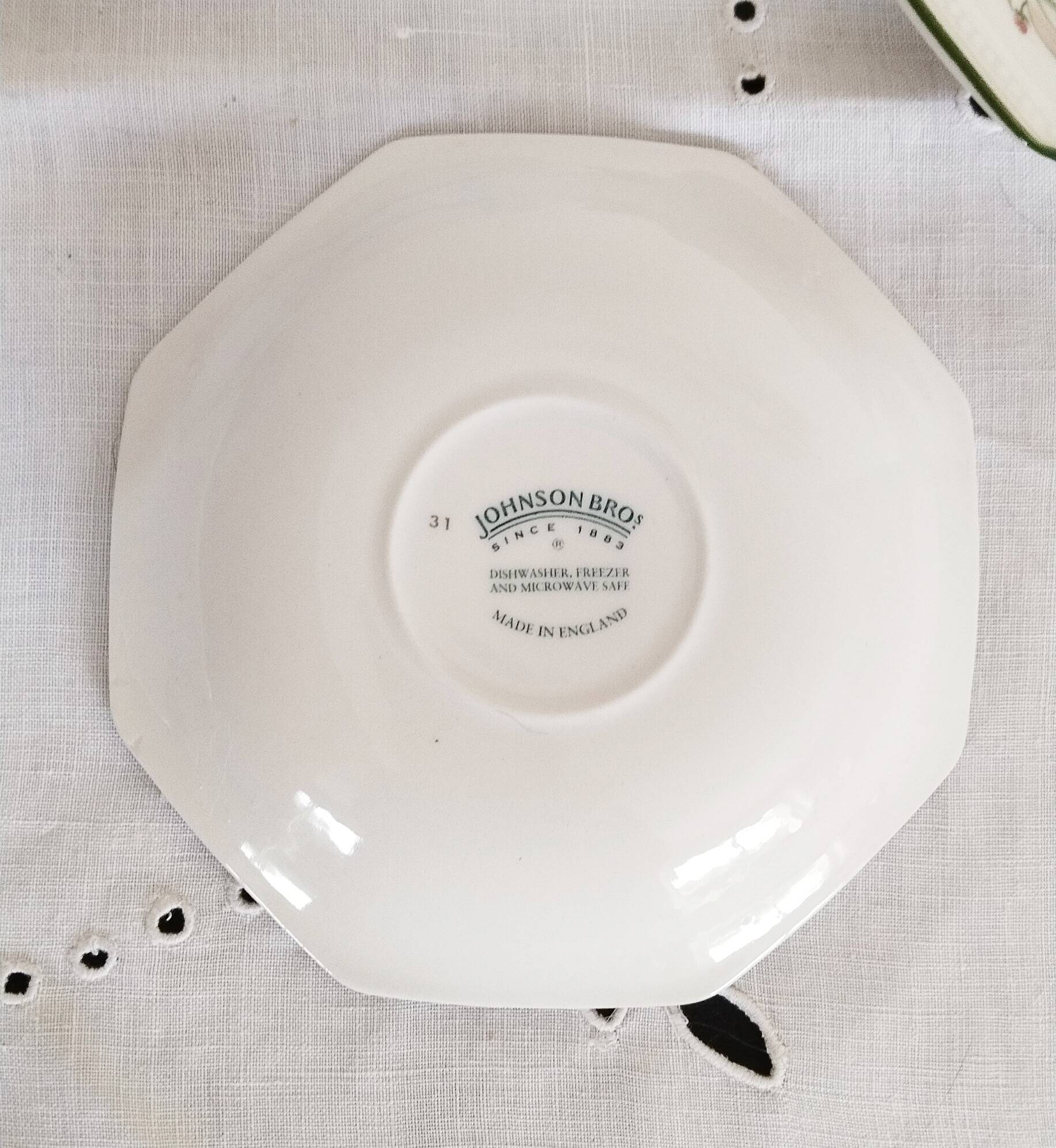 8 "Johnson Brothers" English porcelain saucers or coasters