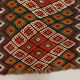 Vintage Turkish Mini Kilim 97x59 cm Wool Small Kelim Runner, shabby Chic