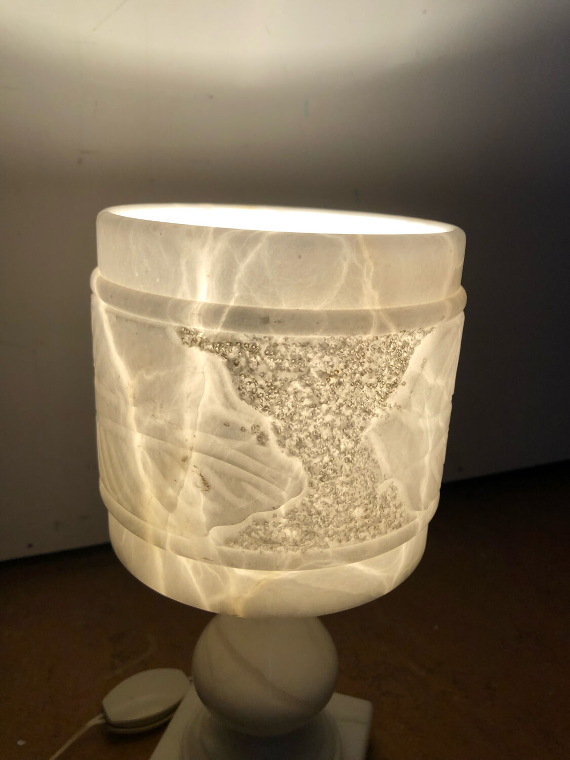 Alabaster bedside lamp