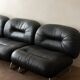 Italian Leather and Chrome Lounge Chairs, 1980s, Set of 3