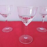 Lot 3 verres à pied apéritif cristal ciselé